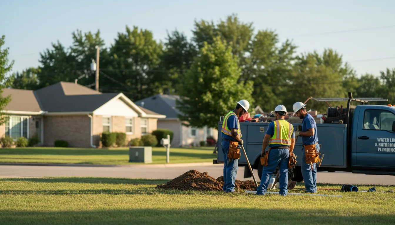 Residential water line and bathroom plumbing service in Lakemore, OH